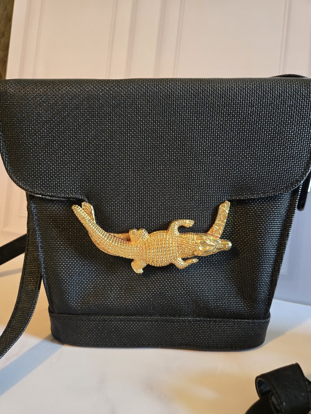 Vintage Golden Alligator Structured Purse